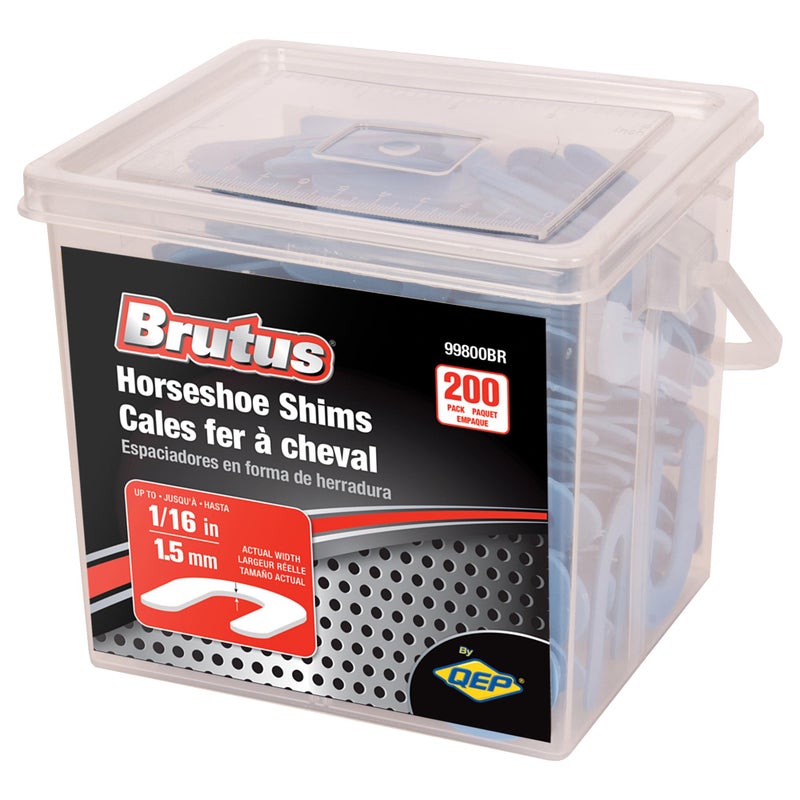 QEP Brutus Horseshoe Shim Tile Spacers for 1/16" Grout, Pail of 200 - Image 4